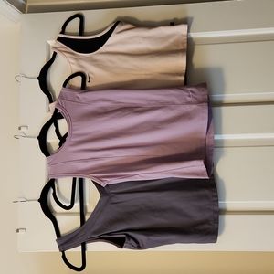Lot of 3 Nike dri fit workout tops Sz. M Purple lavender pink black